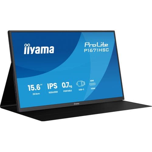 iiyama P1671HSC-B1, LED-Monitor, (Portabler Monitor mit USB-C-Dock